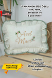 Müslin Yeni Doğan 4Katlı Organik %100Pamuk Kişiye Özgü Nakışlı Hastane Çıkış Seti (Güllü Model-5)